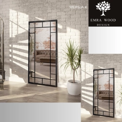 Lustro loft ze szprosami - BERNARD - kolor ramy do wyboru NR 4